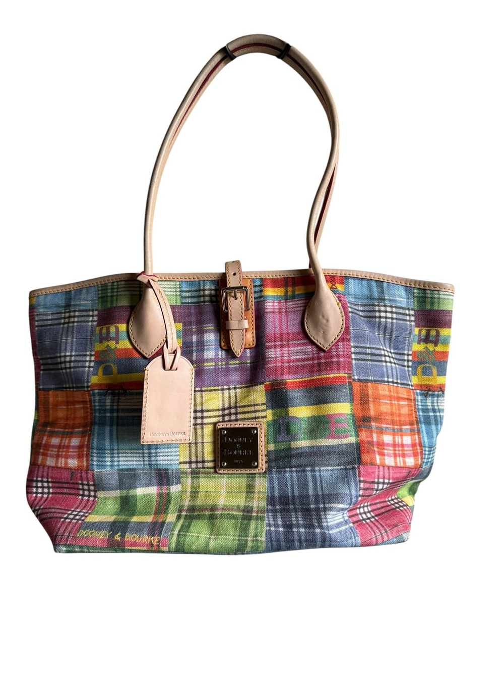 Vintage Dooney & Bourke Plaid Tote